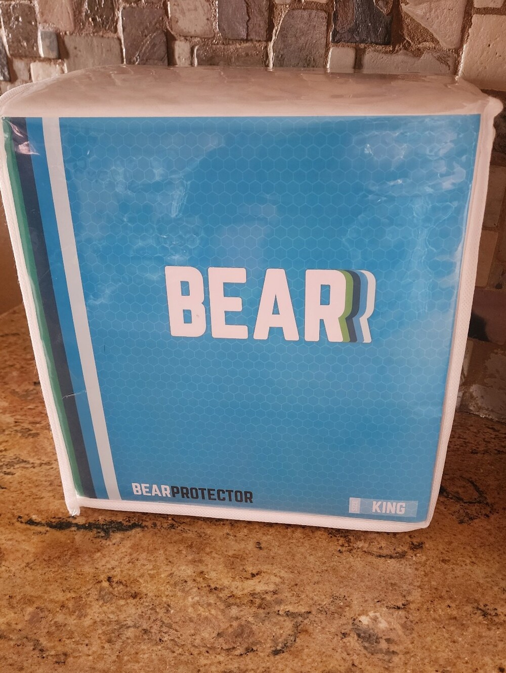 BEAR Mattress Protector - Blue King Size